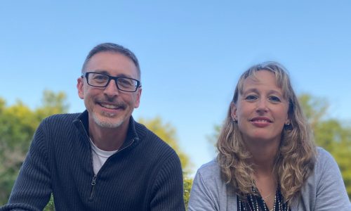 Terri and Jeff, Life Coaches on a bridge